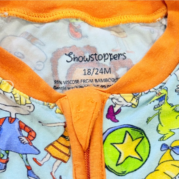 Showstoppers Rugrats Print Bamboo Shortall Romper Infant Size 18-24 Months - Picture 2 of 3